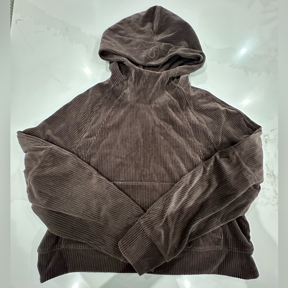 Brown Lulu Lemon Corduroy Hoodie